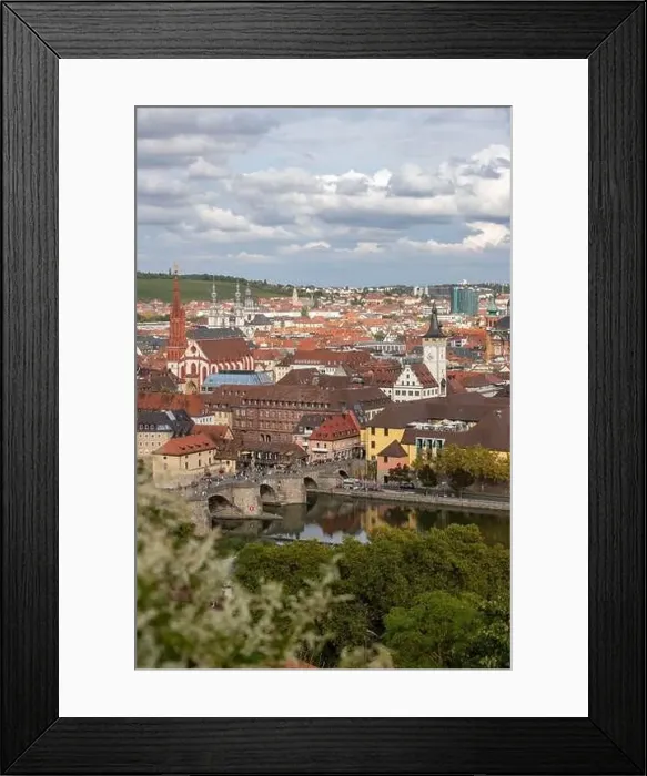 Framed Print : Aerial drone photo of the Bavarian city named Würzburg Framed Print : Aerial drone photo of the Bavarian city named Würzburg