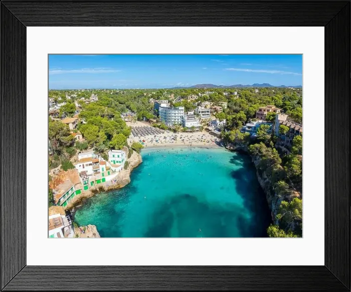 Framed Print : Landscape with Cala Santanyí, a picturesque beach cove in Mallorca, Spain Framed Print : Landscape with Cala Santanyí, a picturesque beach cove in Mallorca, Spain