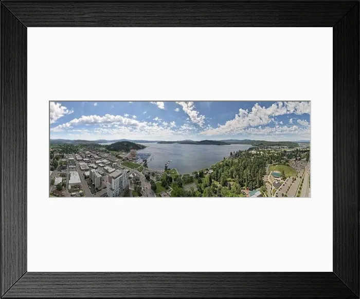Framed Print : Panoramic view of Coeur d'Alene Framed Print : Panoramic view of Coeur d'Alene