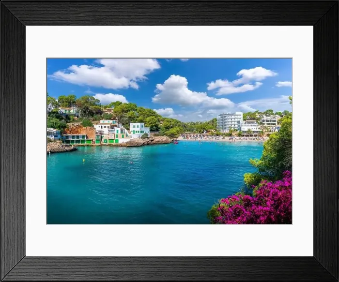 Framed Print : Landscape with Cala Santanyi, a picturesque beach cove in Mallorca, Spain Framed Print : Landscape with Cala Santanyi, a picturesque beach cove in Mallorca, Spain
