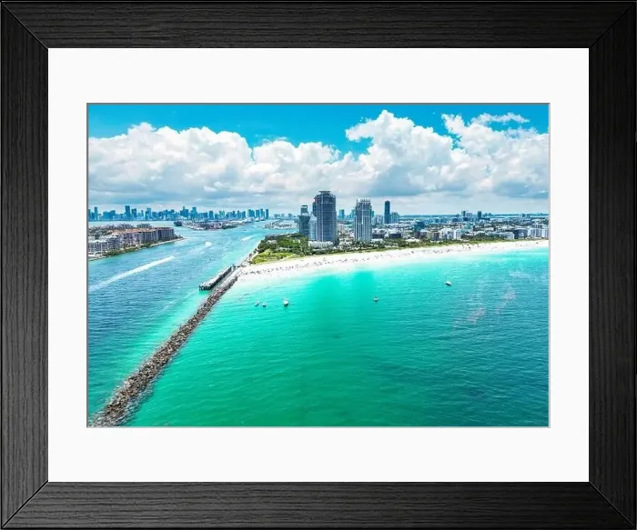 Framed Print : Aerial view of South Pointe Park Framed Print : Aerial view of South Pointe Park