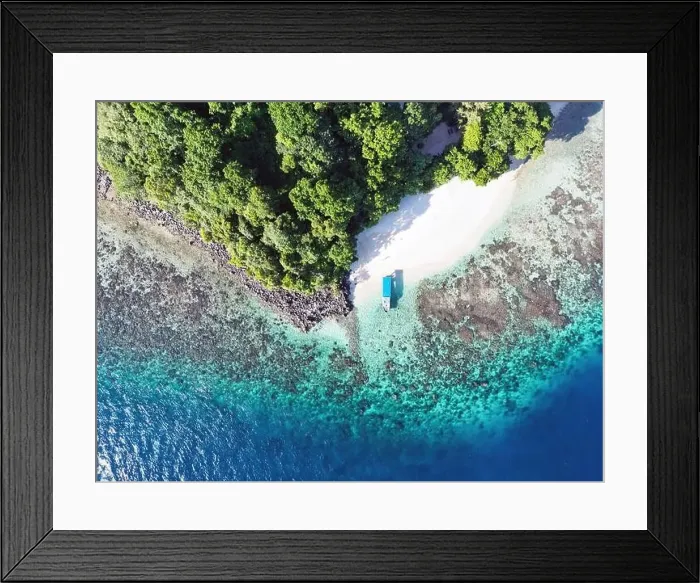 Framed Print : Indonesia Bangka - Drone view Bangka Island coral reef Framed Print : Indonesia Bangka - Drone view Bangka Island coral reef