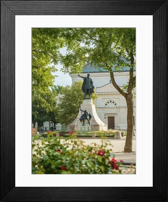 Framed Print : July 13, 2024. Kecskemet, Hungary. Statue of Louis Kossuth Hungarian name is Kossuth Lajos szobor in Szabadsag ter Framed Print : July 13, 2024. Kecskemet, Hungary. Statue of Louis Kossuth Hungarian name is Kossuth Lajos szobor in Szabadsag ter