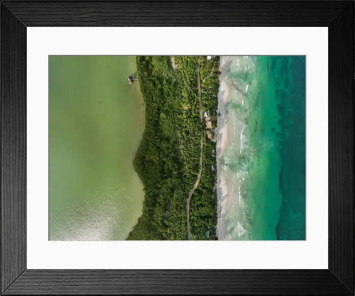 Framed Print : Aerial shot of Boca Paila, Tulum, Mexico Framed Print : Aerial shot of Boca Paila, Tulum, Mexico