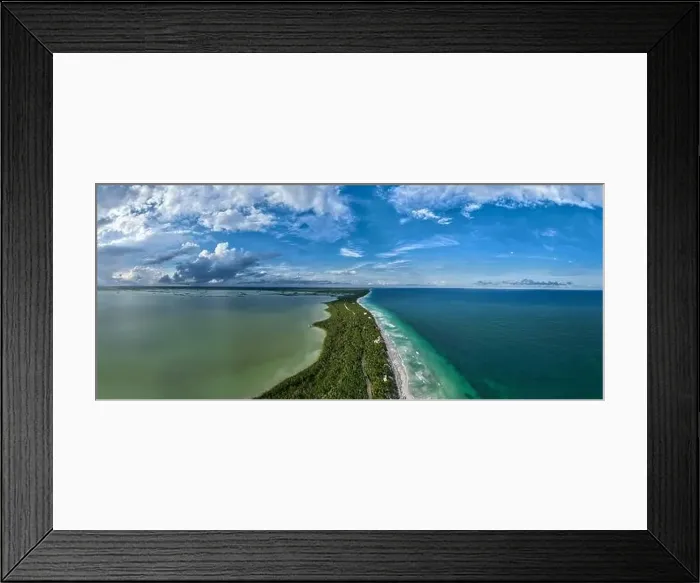 Framed Print : Aerial shot of Boca Paila, Tulum, Mexico Framed Print : Aerial shot of Boca Paila, Tulum, Mexico
