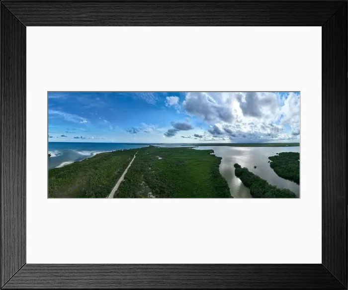 Framed Print : Aerial shot of Boca Paila, Tulum, Mexico Framed Print : Aerial shot of Boca Paila, Tulum, Mexico