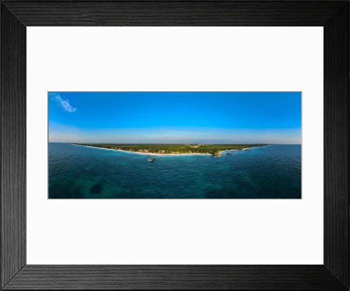 Framed Print : Aerial view of the beach of Tulum in Yucatan, Mexico at dawn Framed Print : Aerial view of the beach of Tulum in Yucatan, Mexico at dawn