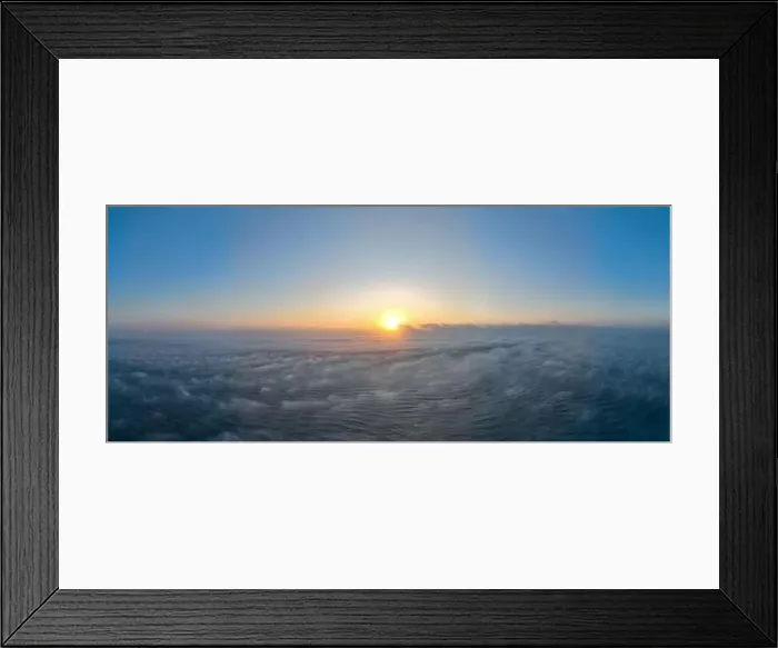 Framed Print : Aerial view of the sunrise of Tulum in Yucatan, Mexico at dawn