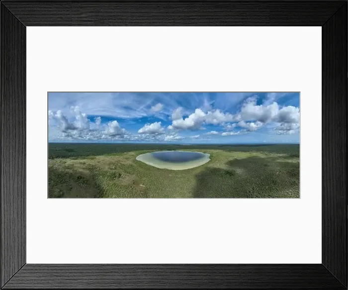 Framed Print : Laguna Kaan Luum aerial view Framed Print : Laguna Kaan Luum aerial view