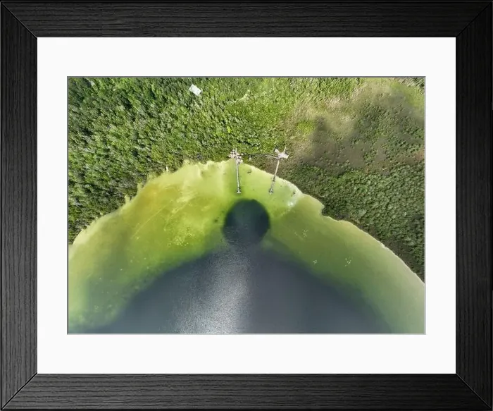 Framed Print : Laguna Kaan Luum aerial view Framed Print : Laguna Kaan Luum aerial view