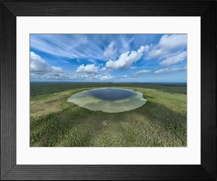 Framed Print : Laguna Kaan Luum aerial view Framed Print : Laguna Kaan Luum aerial view
