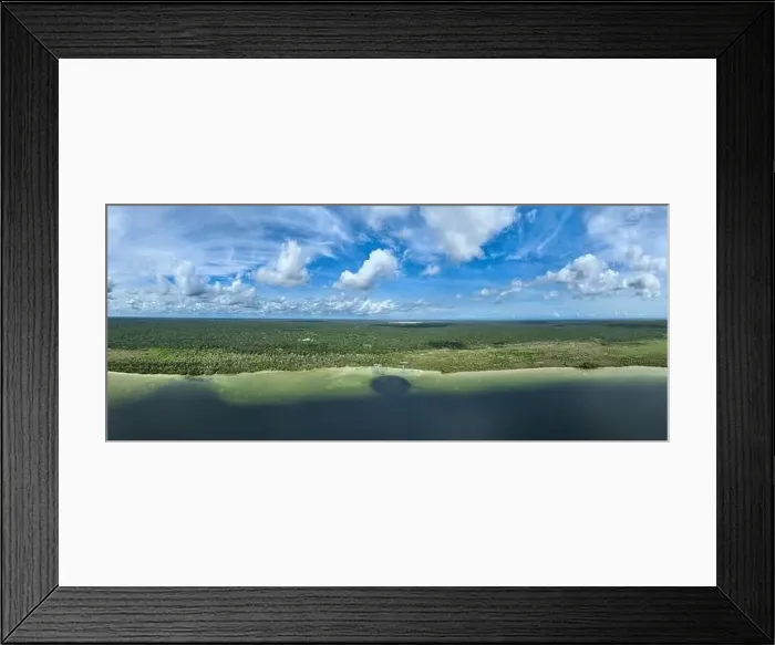 Framed Print : Laguna Kaan Luum aerial view Framed Print : Laguna Kaan Luum aerial view