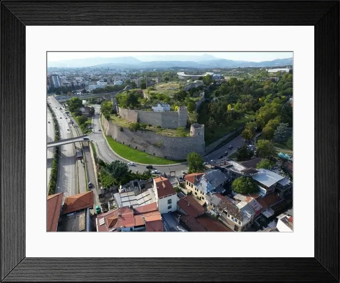 Framed Print : A view from the Skopje Fortress in Skopje, North Macedonia Framed Print : A view from the Skopje Fortress in Skopje, North Macedonia