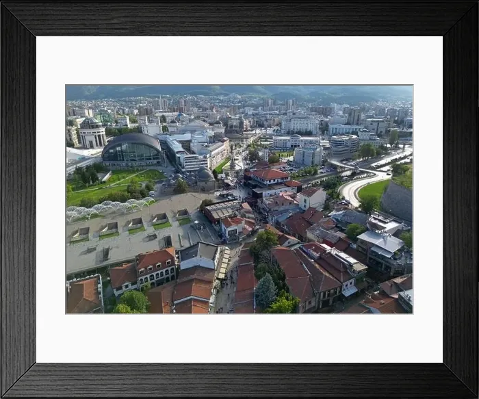 Framed Print : A drone view of Skopje, North Macedonia Framed Print : A drone view of Skopje, North Macedonia