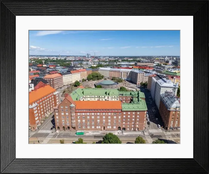 Framed Print : Aerial view to the Helsinki rock church Framed Print : Aerial view to the Helsinki rock church