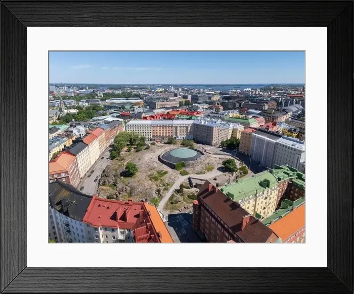 Framed Print : Aerial view to the Helsinki rock church Framed Print : Aerial view to the Helsinki rock church