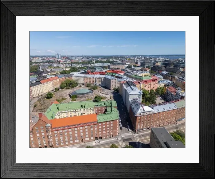 Framed Print : Aerial view to the Helsinki rock church Framed Print : Aerial view to the Helsinki rock church
