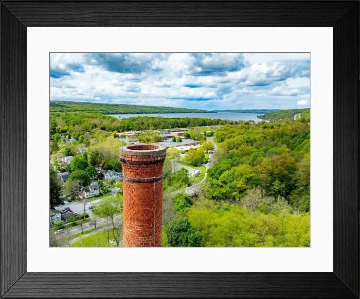 Framed Print : Afternoon aerial image of the area surrounding the City of Ithaca, NY, USA 05 / 11 / 2024 Framed Print : Afternoon aerial image of the area surrounding the City of Ithaca, NY, USA 05 / 11 / 2024