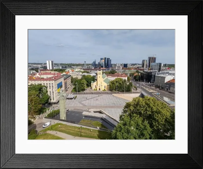 Framed Print : Aerial drone photo over Tallinn downtown Framed Print : Aerial drone photo over Tallinn downtown