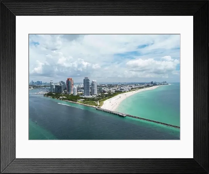 Framed Print : Aerial view of Miami Beach city Framed Print : Aerial view of Miami Beach city