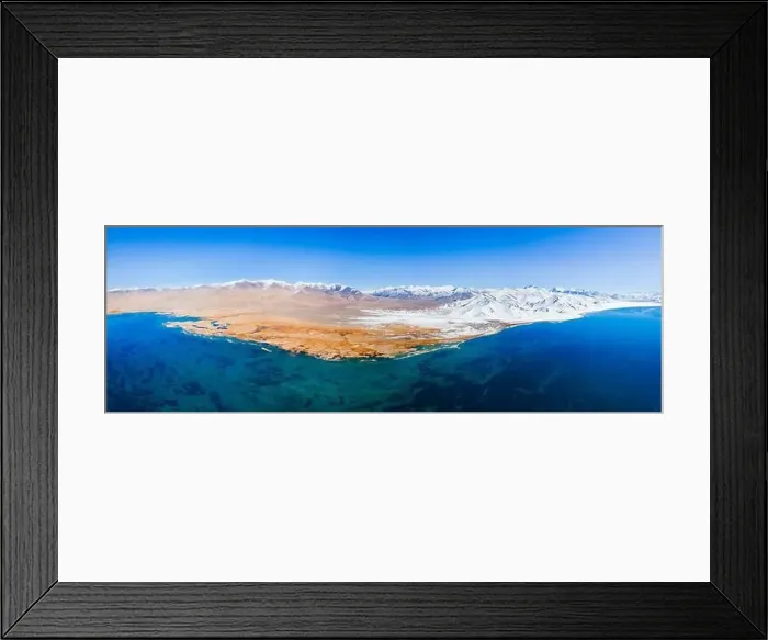 Framed Print : Karakul lake aerial panoramic view Framed Print : Karakul lake aerial panoramic view