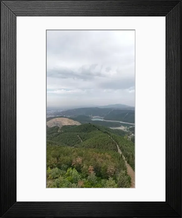 Framed Print : Vertical photo of nature over the hill with single path way on mountain peak Framed Print : Vertical photo of nature over the hill with single path way on mountain peak