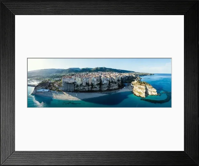 Framed Print : Panorama of Tropea from a drone, Tyrrhenian Sea, Calabria, Italy, Europe Framed Print : Panorama of Tropea from a drone, Tyrrhenian Sea, Calabria, Italy, Europe