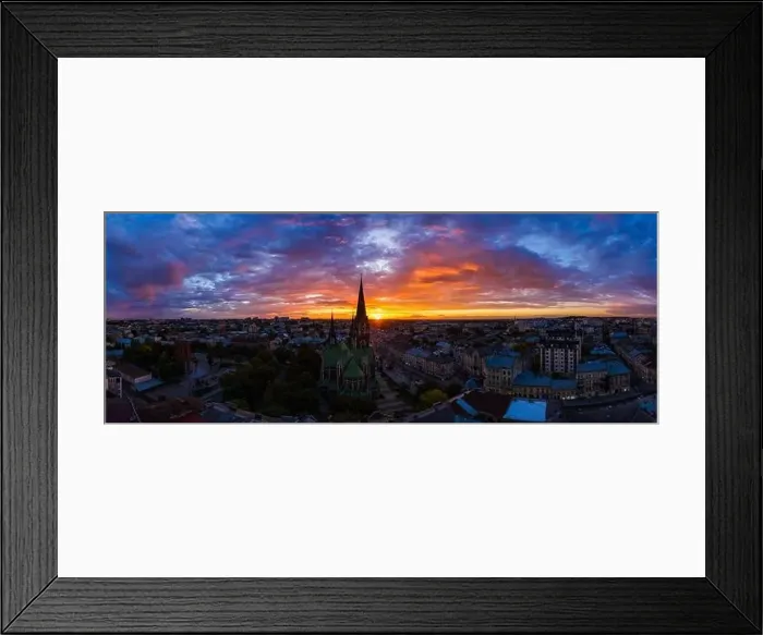Framed Print : Lviv, Ukraine - October 6, 2020: Aerial veiw on Elizabeth church in Lviv, Ukraine from drone Framed Print : Lviv, Ukraine - October 6, 2020: Aerial veiw on Elizabeth church in Lviv, Ukraine from drone