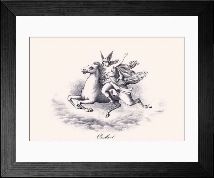 Framed Print : Mythological horse illustration Framed Print : Mythological horse illustration