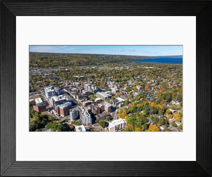 Framed Print : Late afternoon aerial autumn image of the area surrounding the City of Ithaca, NY, USA 10-12-2024 Framed Print : Late afternoon aerial autumn image of the area surrounding the City of Ithaca, NY, USA 10-12-2024