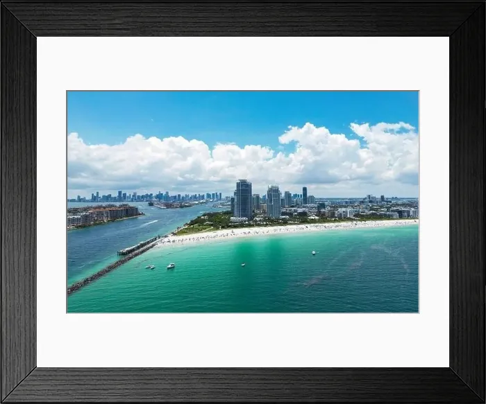 Framed Print : Aerial view of South Pointe Park Framed Print : Aerial view of South Pointe Park