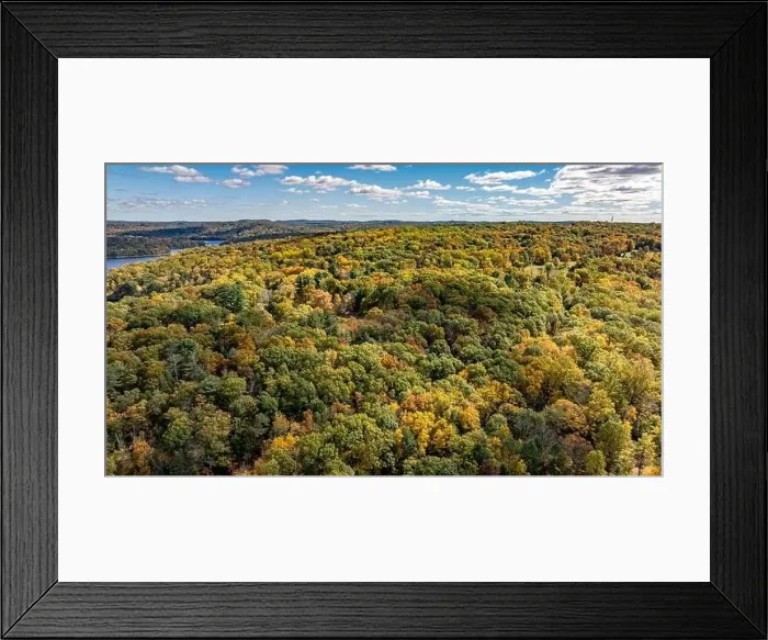Framed Print : Late afternoon aerial autumn image of the area surrounding the Yorktown Heights, NY, USA 10-16-2024 Framed Print : Late afternoon aerial autumn image of the area surrounding the Yorktown Heights, NY, USA 10-16-2024