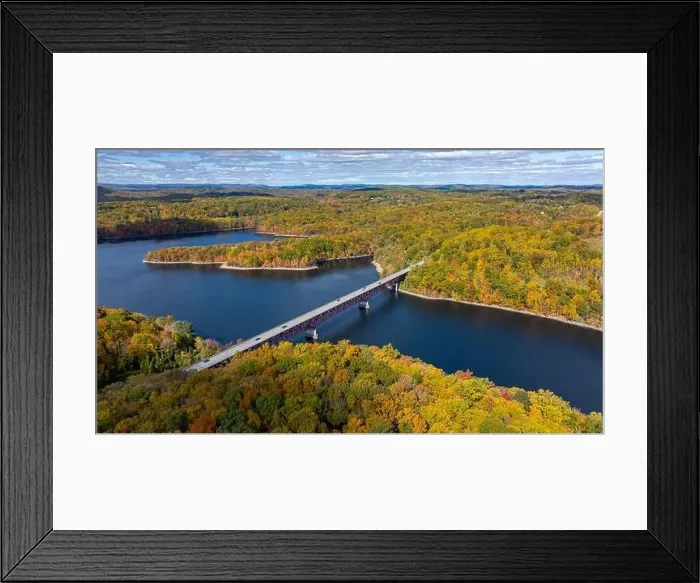 Framed Print : Late afternoon aerial autumn image of the area surrounding the Yorktown Heights, NY, USA 10-16-2024 Framed Print : Late afternoon aerial autumn image of the area surrounding the Yorktown Heights, NY, USA 10-16-2024