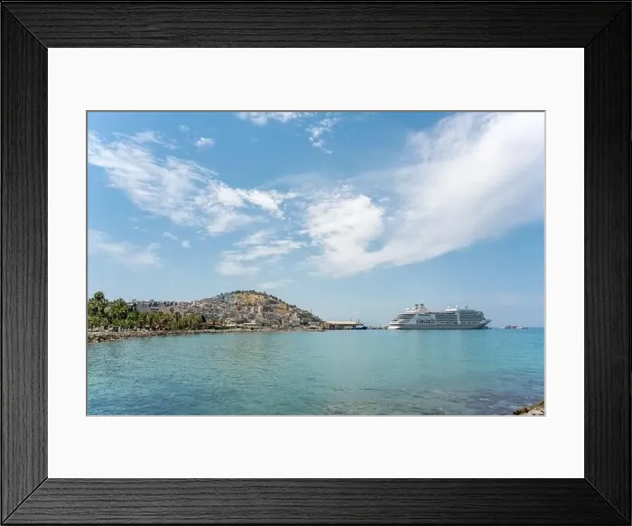Framed Print : The coastline of Kusadasi in Aydin province on a sunny day Framed Print : The coastline of Kusadasi in Aydin province on a sunny day