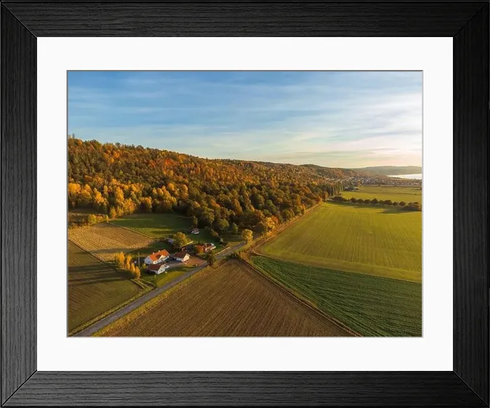 Framed Print : Typical swedish countryside landscape in autumn colors Framed Print : Typical swedish countryside landscape in autumn colors