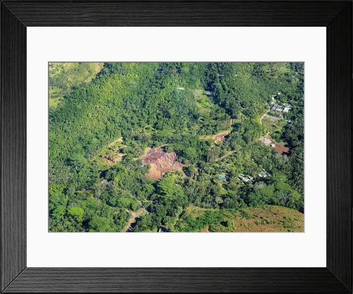 Framed Print : A stunning aerial view of the Seven Colored Earths of Chamarel Framed Print : A stunning aerial view of the Seven Colored Earths of Chamarel