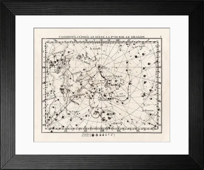 Framed Print : Vintage constellation illustration from the early 18th century Framed Print : Vintage constellation illustration from the early 18th century