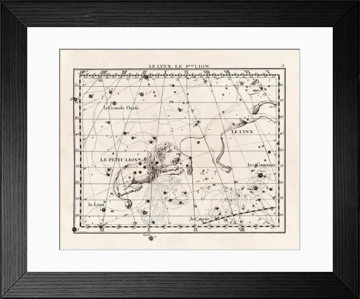 Framed Print : Vintage constellation illustration from the early 18th century Framed Print : Vintage constellation illustration from the early 18th century