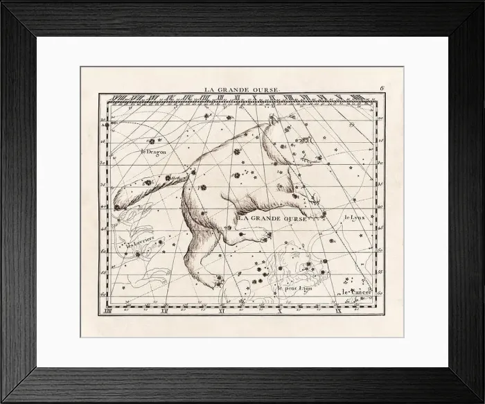 Framed Print : Vintage constellation illustration from the early 18th century Framed Print : Vintage constellation illustration from the early 18th century