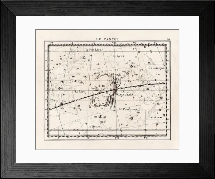 Framed Print : Vintage constellation illustration from the early 18th century Framed Print : Vintage constellation illustration from the early 18th century