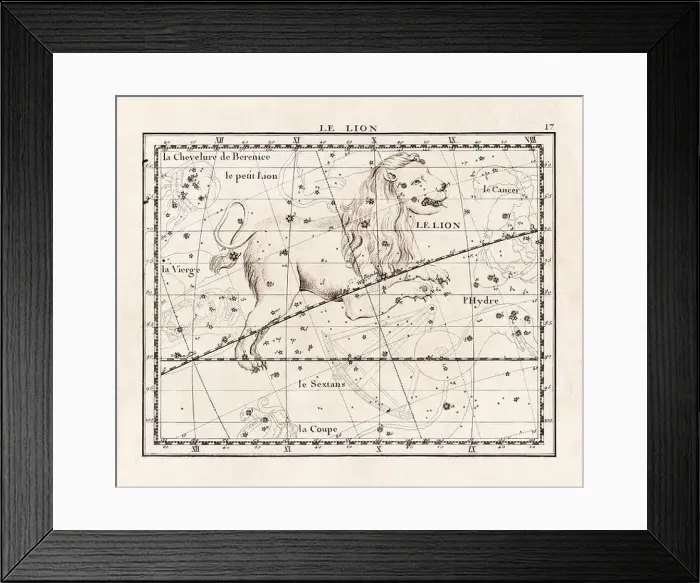 Framed Print : Vintage constellation illustration from the early 18th century Framed Print : Vintage constellation illustration from the early 18th century