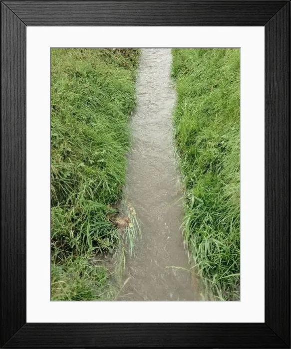 Framed Print : Water transport channel for the irrigation of cultivated fields in the Piedmont plain Framed Print : Water transport channel for the irrigation of cultivated fields in the Piedmont plain