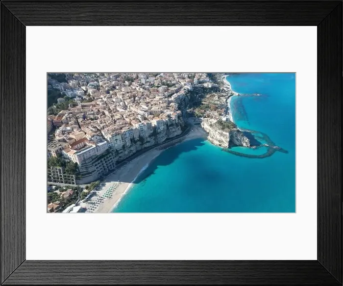 Framed Print : Aerial view of Tropea, Calabria Framed Print : Aerial view of Tropea, Calabria