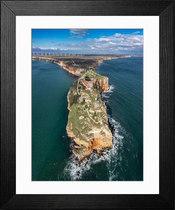 Framed Print : Aerial view to cape Kaliakra on the Bulgarian Black Sea coast Framed Print : Aerial view to cape Kaliakra on the Bulgarian Black Sea coast