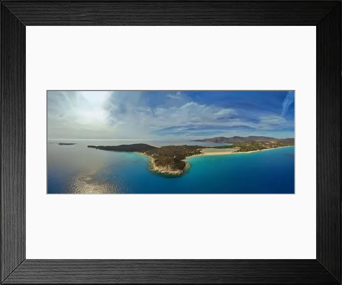 Framed Print : Panoramic drone view of Capo Carbonara