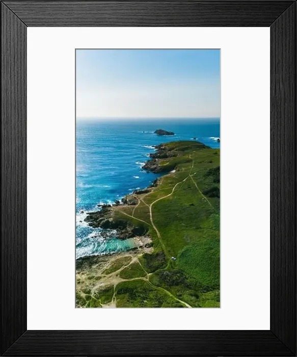 Framed Print : Aerial shot capturing the stunning landscape of Galicia Framed Print : Aerial shot capturing the stunning landscape of Galicia