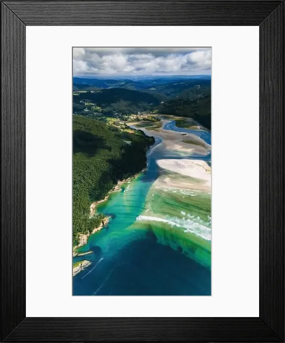 Framed Print : Stunning drone photograph of Galicia's coastline Framed Print : Stunning drone photograph of Galicia's coastline