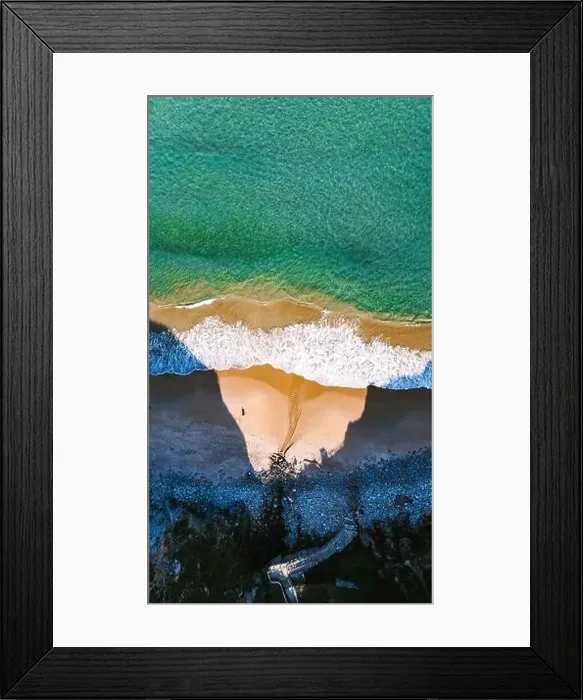 Framed Print : Stunning drone shot capturing a beautiful beach in Galicia Framed Print : Stunning drone shot capturing a beautiful beach in Galicia