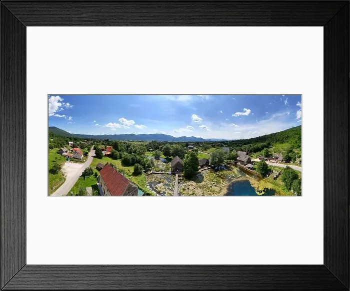 Framed Print : 180 degree aerial panorama of Majerovo Vrilo Framed Print : 180 degree aerial panorama of Majerovo Vrilo