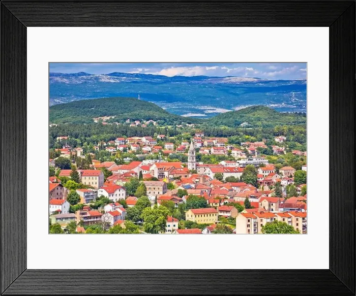 Framed Print : Town of Sinj in Dalmatia hinterland view, southern Croatia Framed Print : Town of Sinj in Dalmatia hinterland view, southern Croatia
